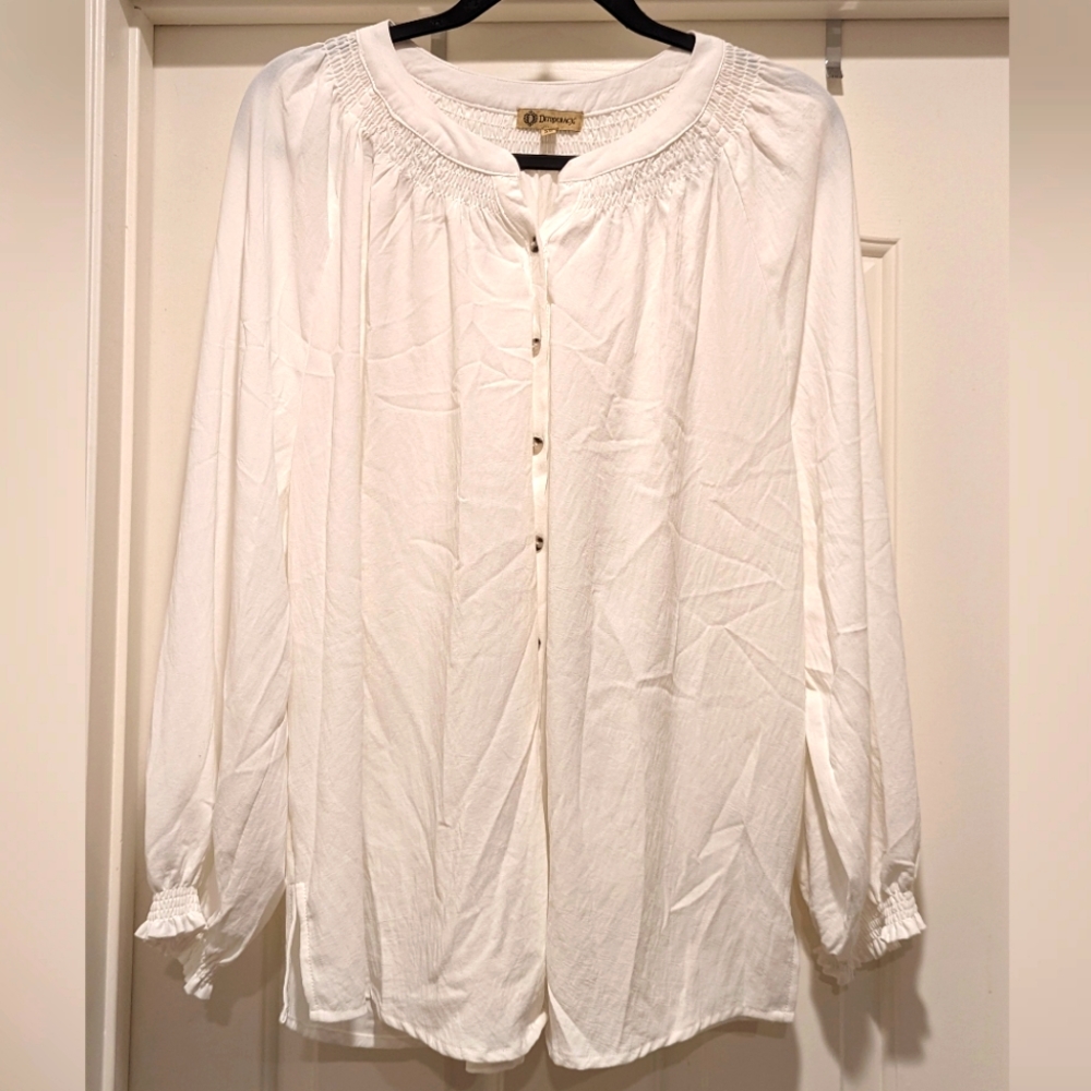 Democracy white Button-Down Blouse